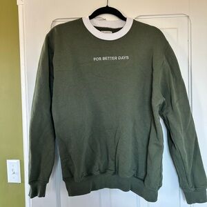 Olive Green Women's Crew Neck Sweater